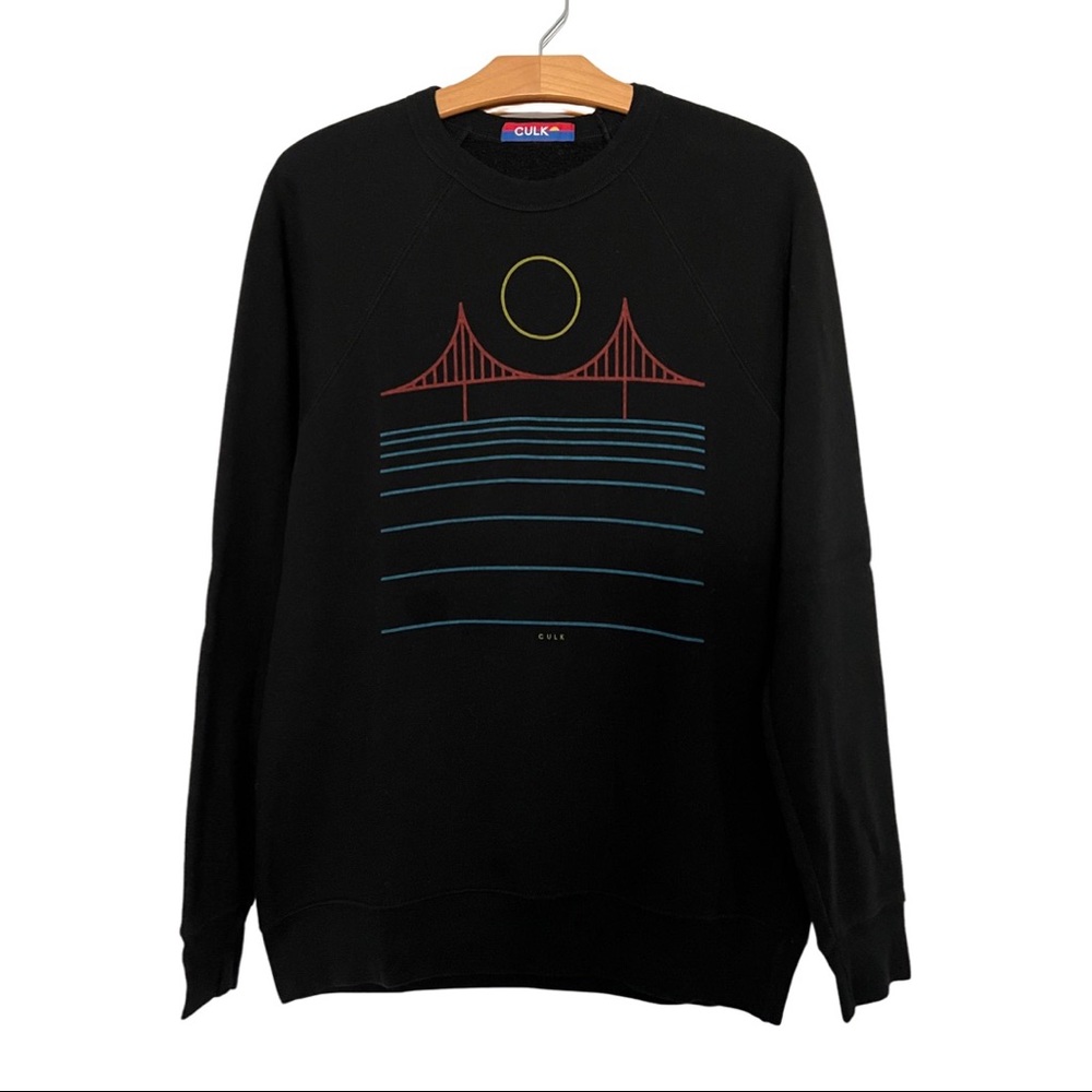 Culk SF Bridge Sweatshirt in Black Unisex Size Medium